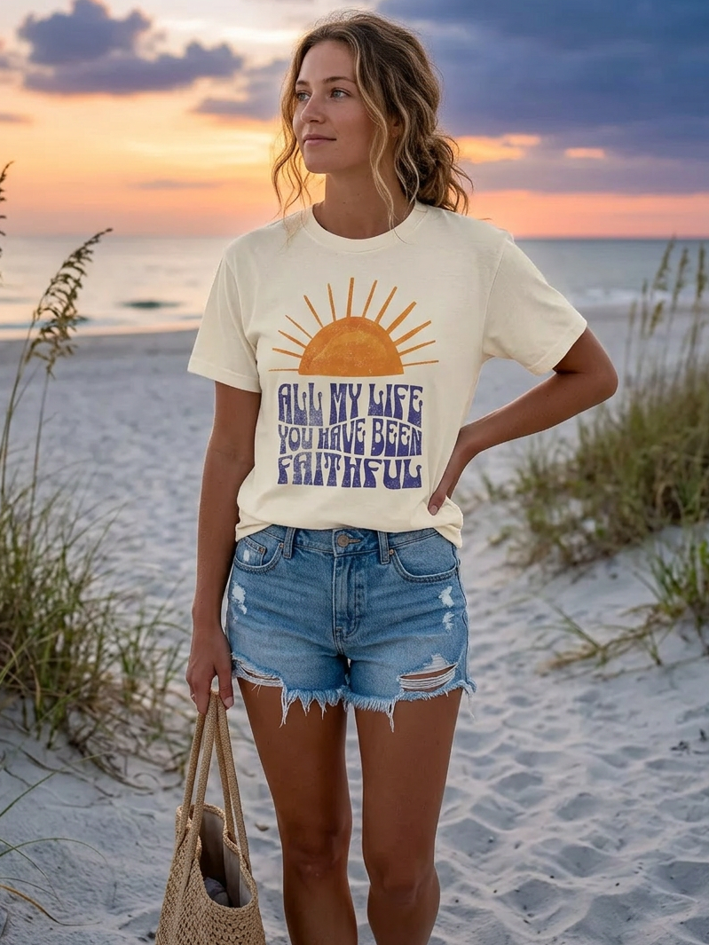 All My Life You Have Been Faithful - Short Sleeve Tee in Ivory