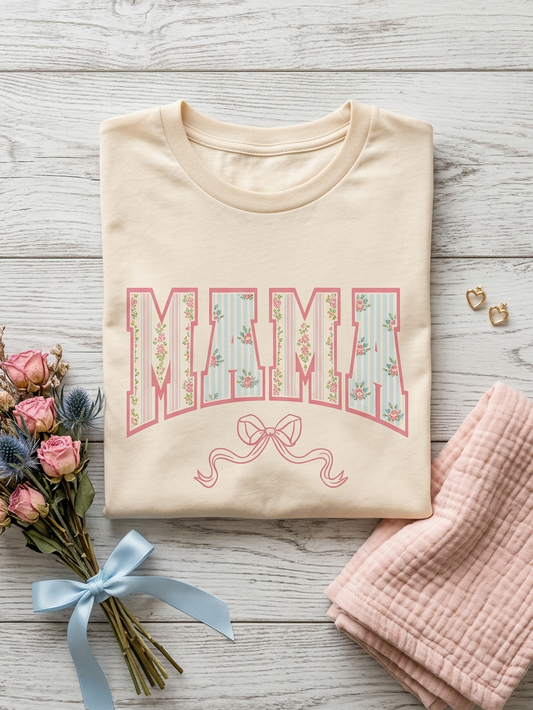 Dainty Mama Coquette - Short Sleeve Tee in Natural