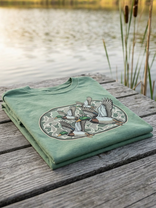 Duck Camo - Short Sleeve Tee in Light Green