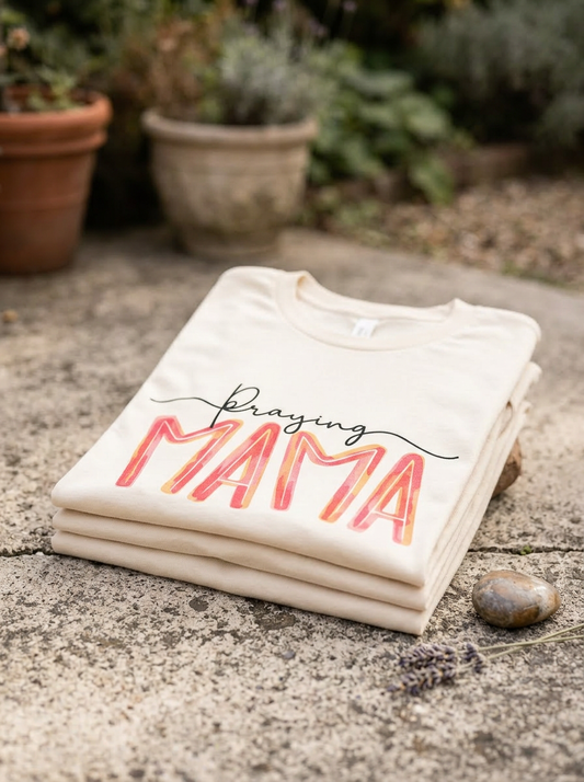 Praying Mama - Short Sleeve Tee in Natural
