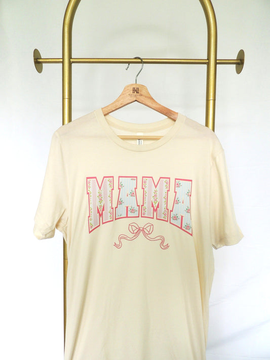 Dainty Mama Coquette - Short Sleeve Tee in Natural