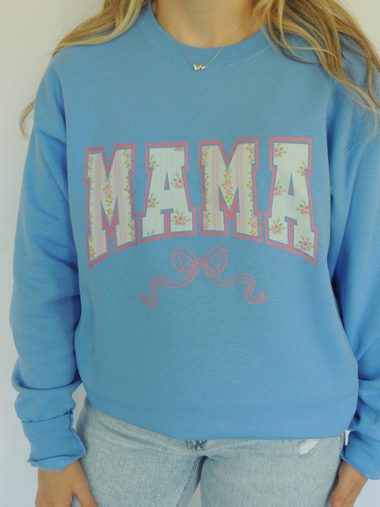 Dainty Mama Coquette - Crew Neck in Carolina Blue