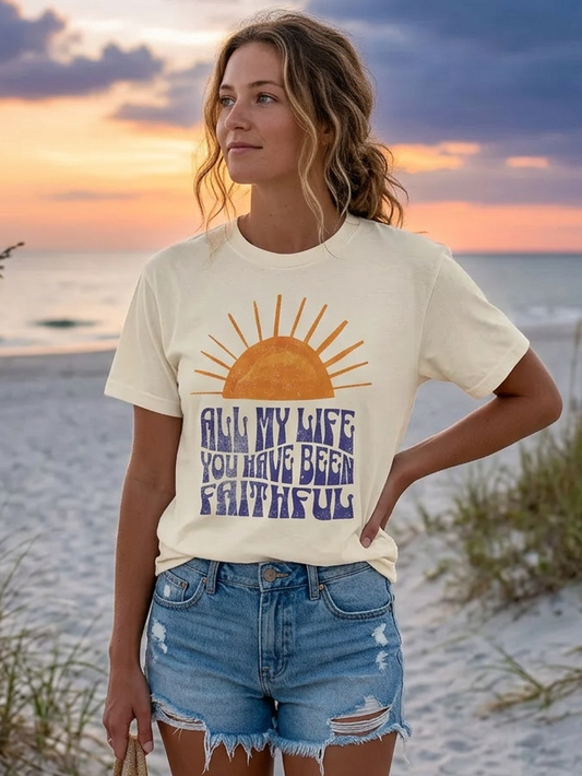 All My Life You Have Been Faithful - Short Sleeve Tee in Ivory