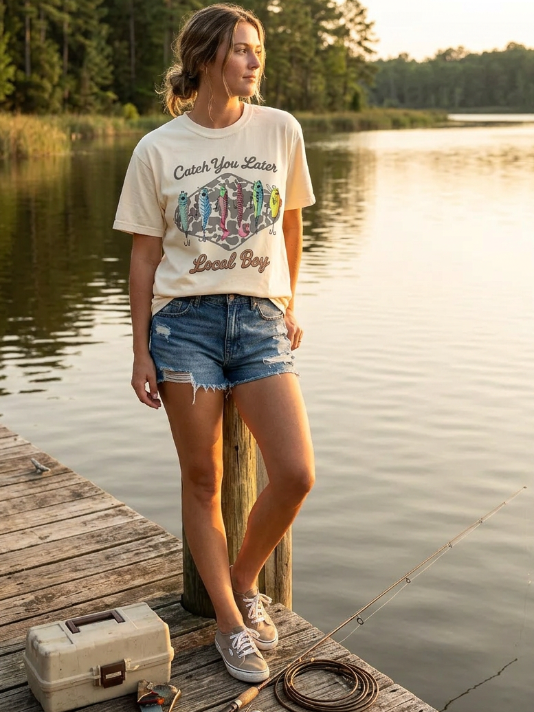 Catch Ya Later Local Boy - Short Sleeve Tee in Ivory
