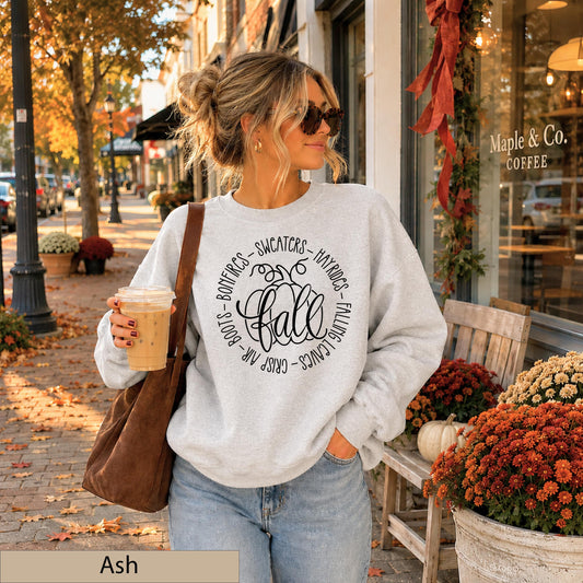 Military Green Pumpkin Crewneck Sweatshirt, Autumn Fall Favorites Jumper