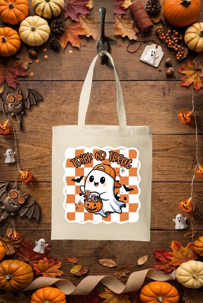 Ghost Halloween Trick or Treat Bag, Boys Spooky Season Candy Tote