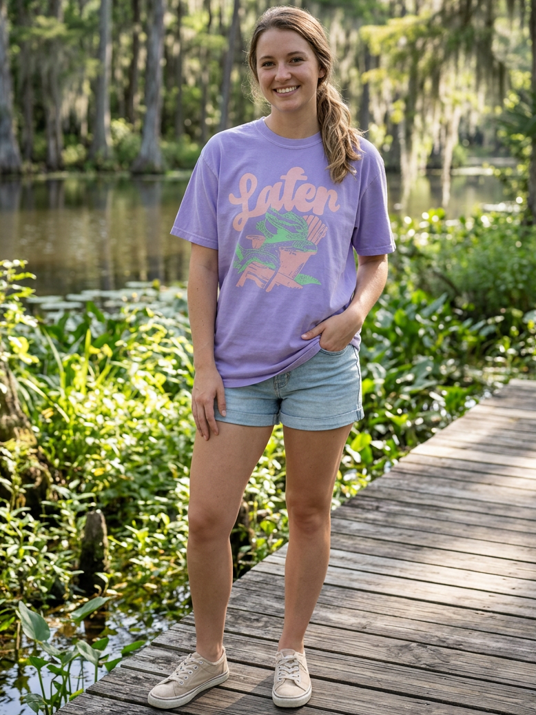 Later Gator - Short Sleeve Tee in Violet